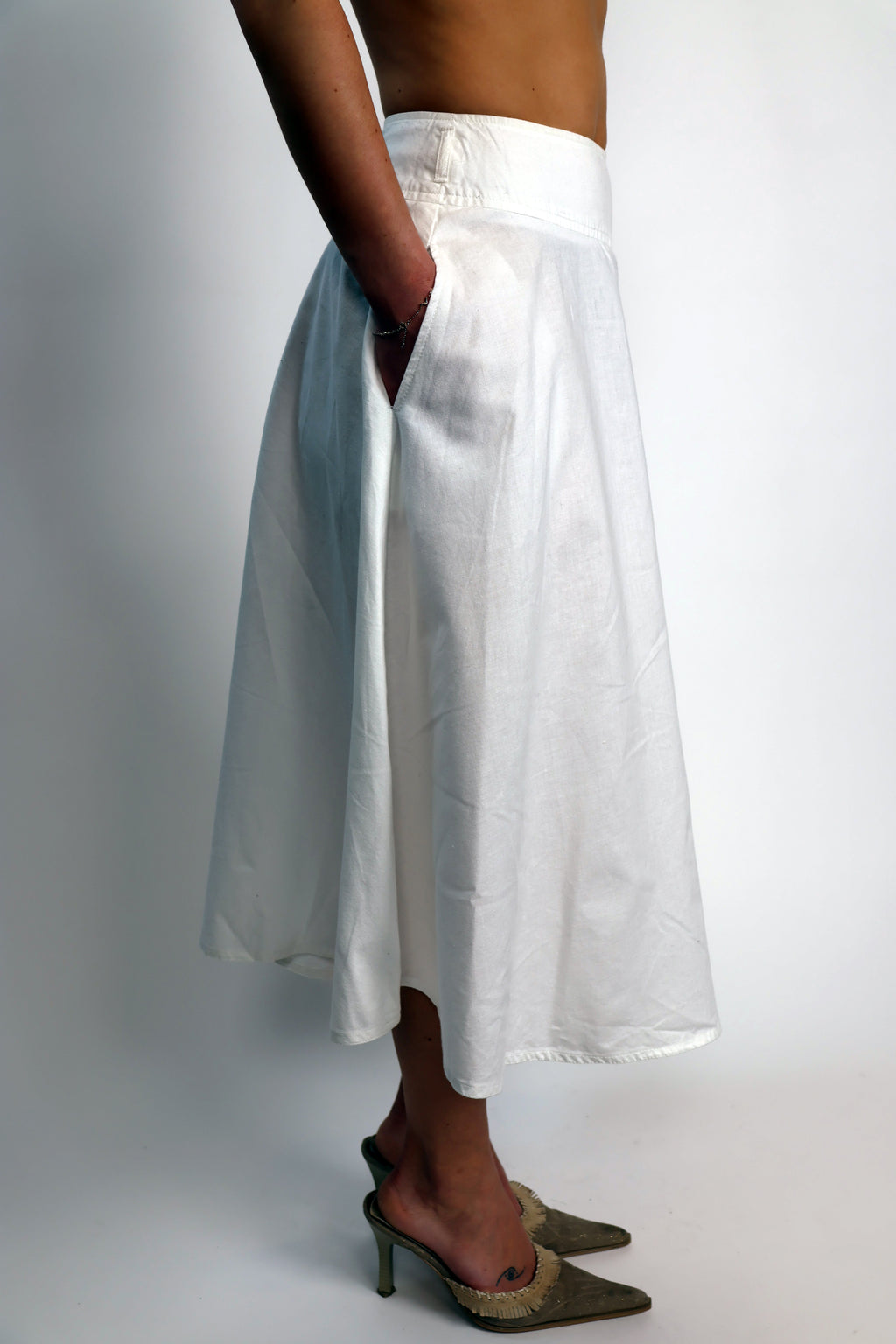 white skirt