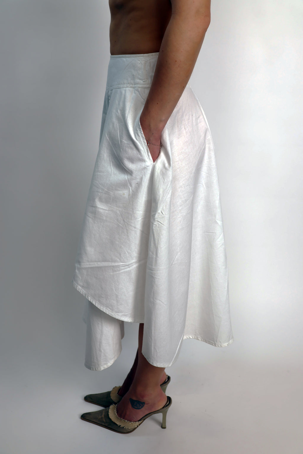 white skirt