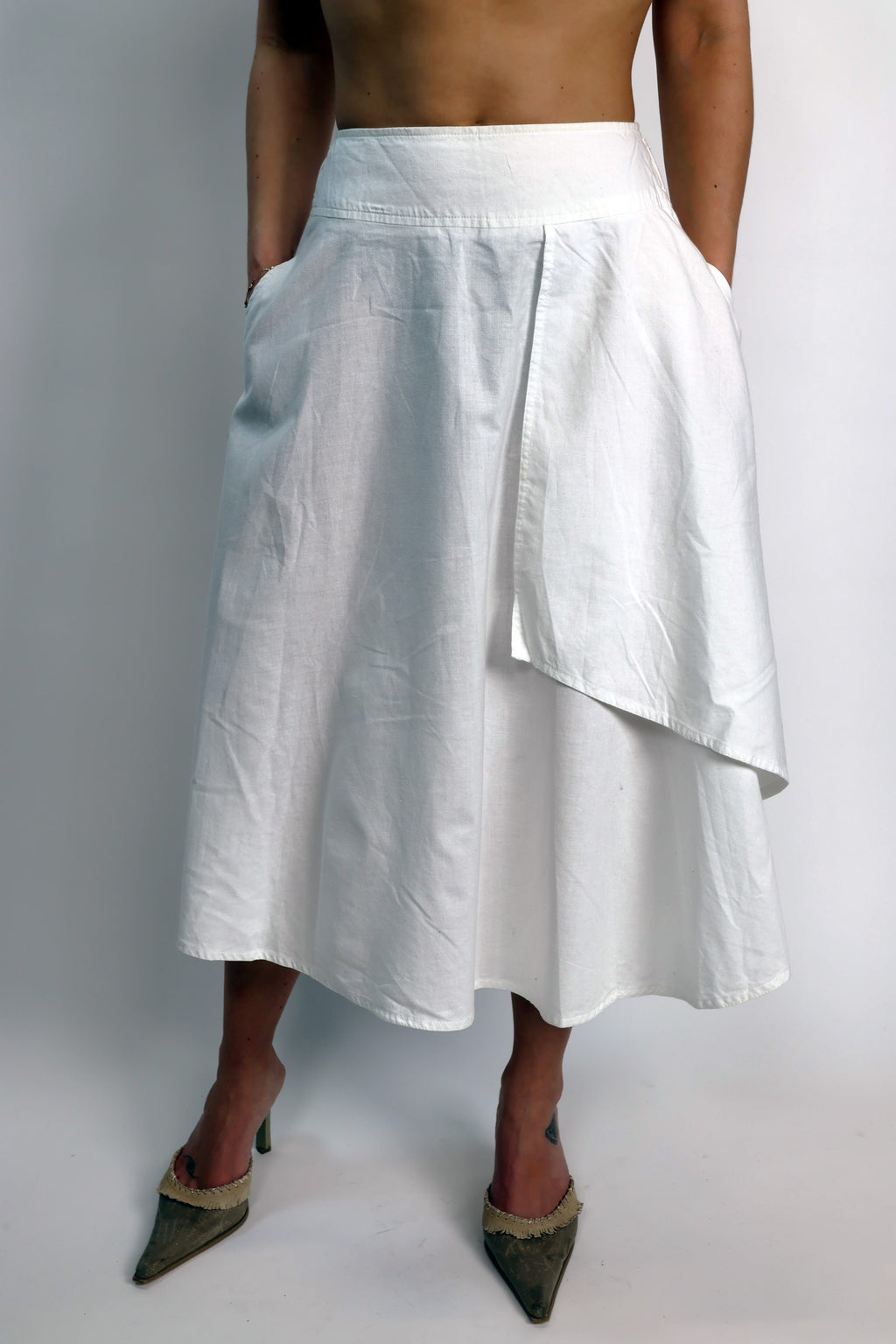white skirt