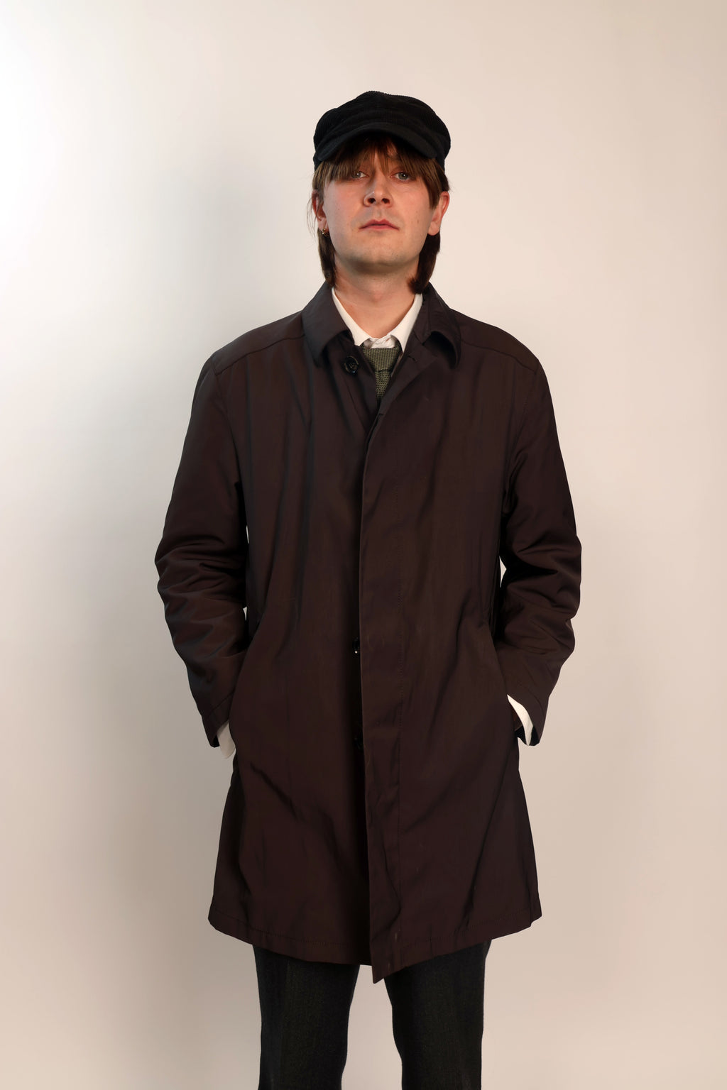 brown trenchcoat