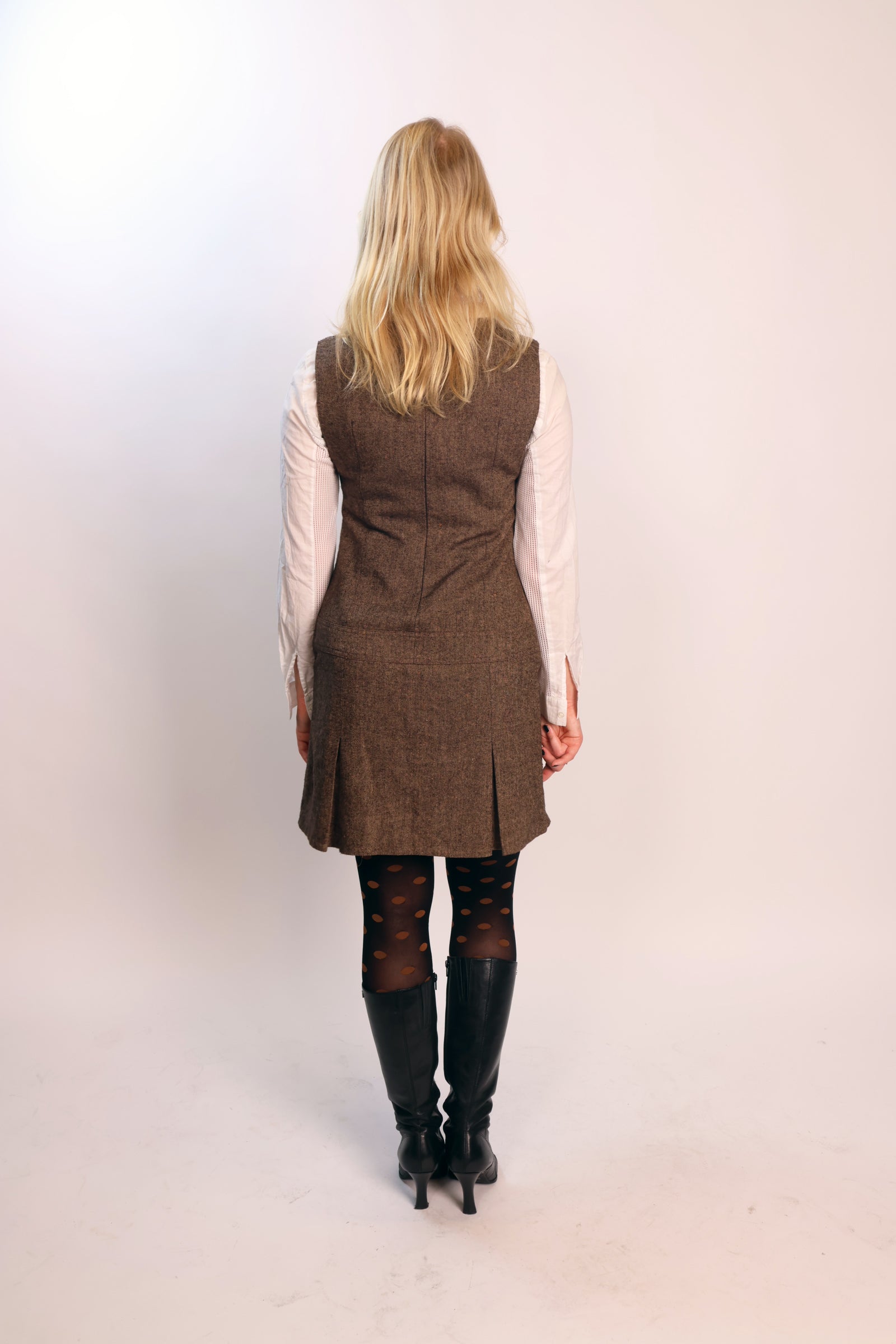 brown wool dress