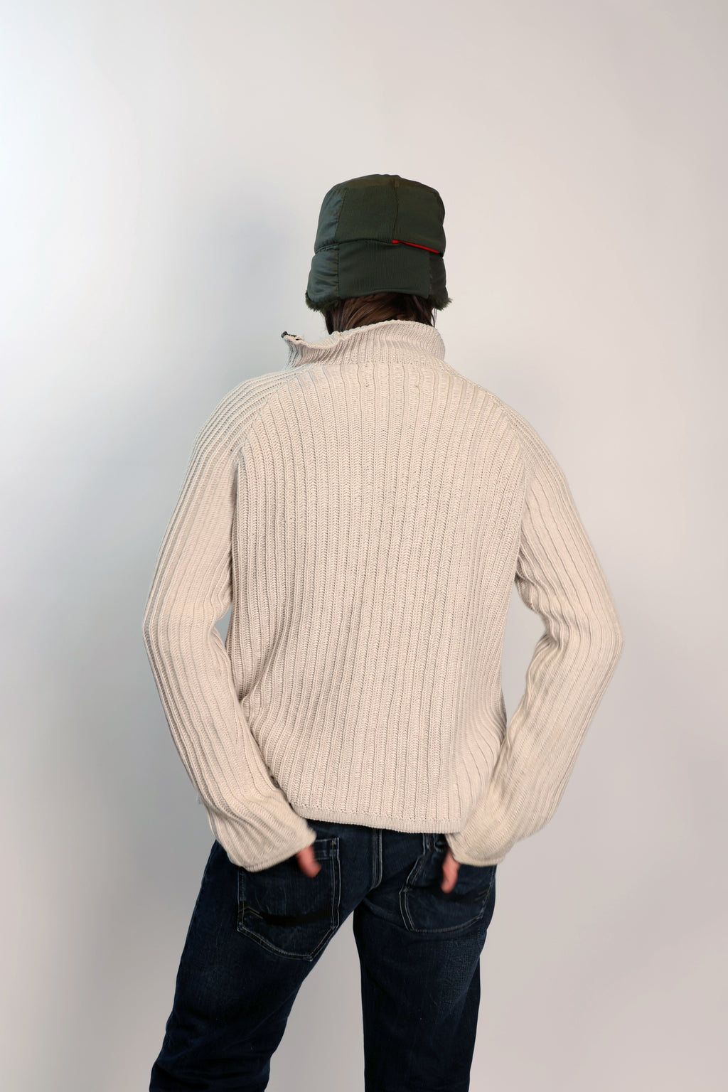 asymmetrical zip sweater